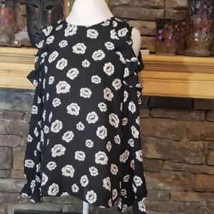 ⚡SALE⚡ANN TAYLOR FACTORY FLORAL RUFFLE  SZ L